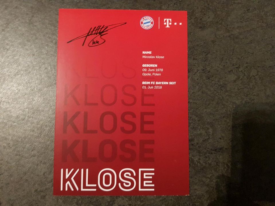 Miroslav Miro Klose Autogramm signiert Unterschrift Bayern DFB in Neuhofen