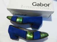 GABOR ❤️ echt Leder PUMPS 5,5 ❇Royal Blau/ Grün WIE NEU! Rheinland-Pfalz - Gebhardshain Vorschau