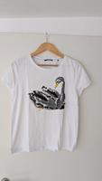 Zero T-Shirt weiß mit Schwan Gr 40 Baden-Württemberg - Meckesheim Vorschau