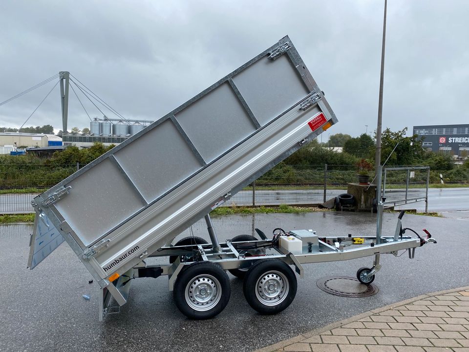 Humbaur Rückwärtskipper, HUK 202715, E-Pumpe, Alu-Blechaufsatz in Deggendorf