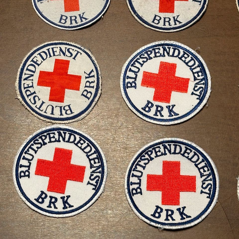 6x Patch Blutspendedienst BRK - Bayerisches Rotes Kreuz in Fürth