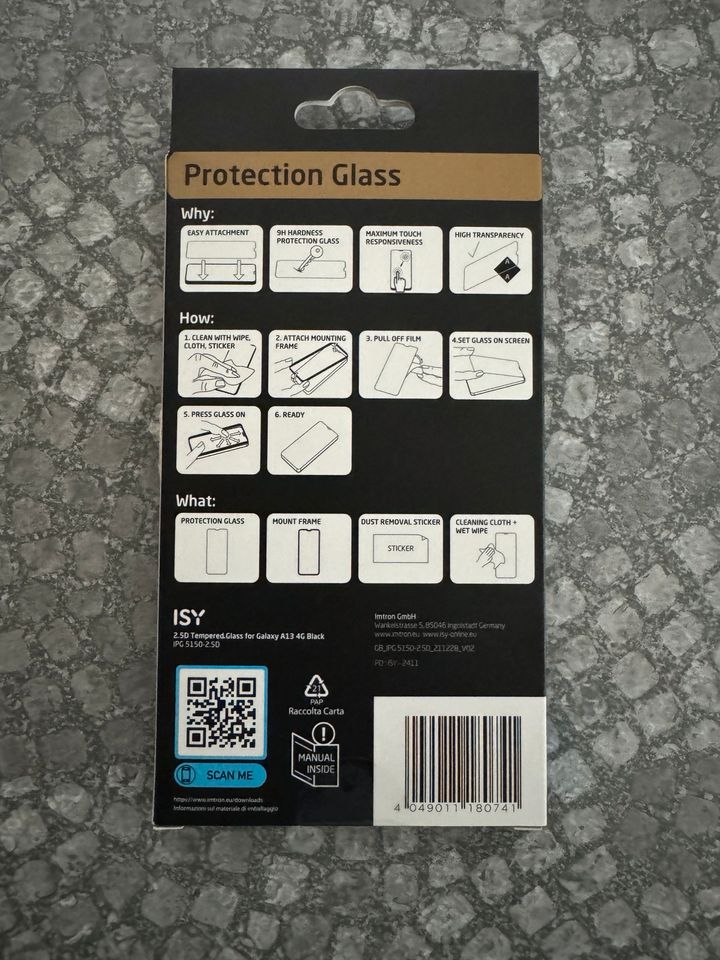 ISY Samsung Galaxy A13 4G Booklet Hülle + 9H Protection Glass in Villmar