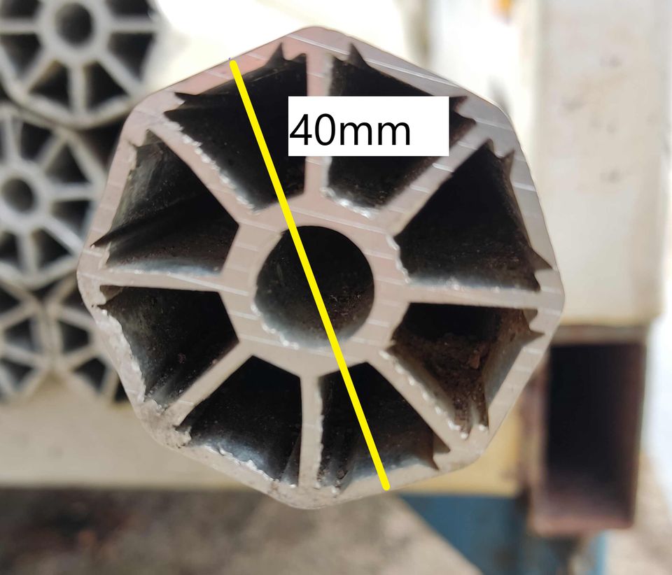 Alu Profilstange 8-kant 40mm bis 6m Länge in Niedernberg