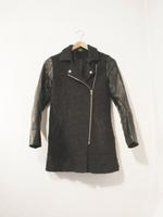 Übergangsjacke Materialmix Wolle Lederimitat XXS XS 32 34 Bayern - Münchberg Vorschau