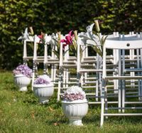 6 große Vasen weiß Hochzeit Tischdekoration Trauung Dresden - Blasewitz Vorschau