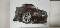 BMW 3er Cabrio Karikatur - Bild im Rahmen Baden-Württemberg - Walddorfhäslach Vorschau