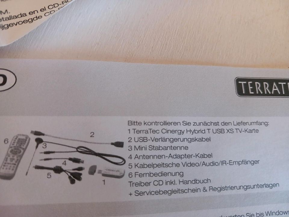 DVB-T USB-Stick Terratec cynergy xs hybrid Antenne Fernbedienung in Breitengüßbach