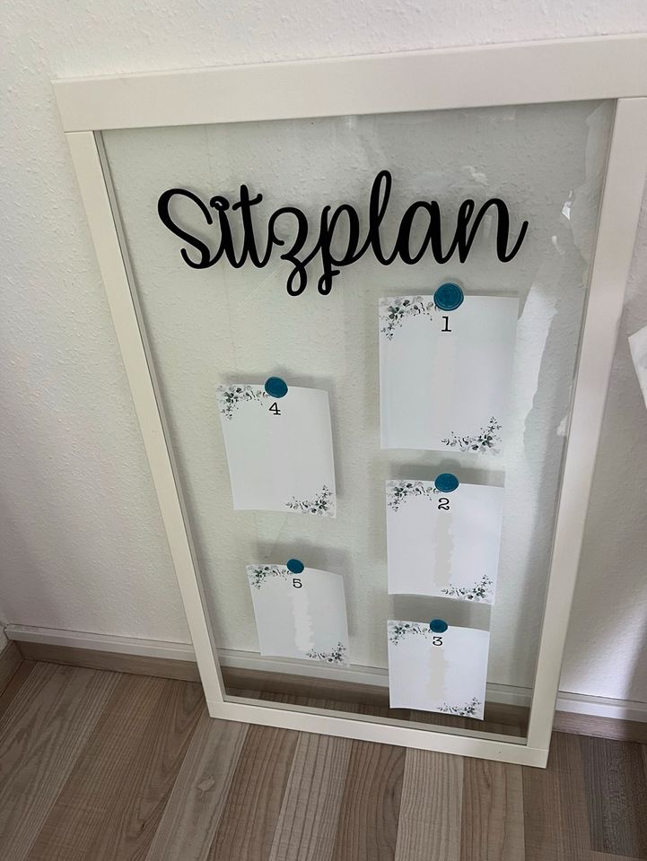 Sitzplan aus Glas/Holz (bspw. für Hochzeit) in Essen-Fulerum