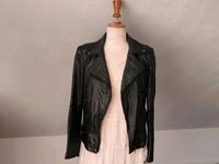 Zara Echtleder Jacke schwarz Bikerjacke Lederjacke leather Jacket Hessen - Groß-Gerau Vorschau