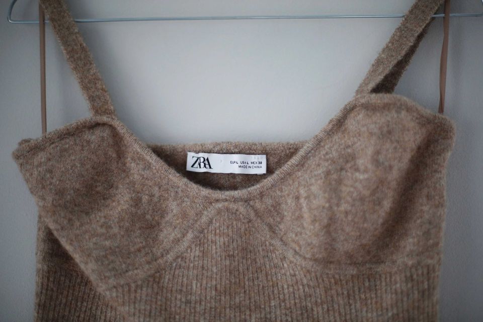 Zara Top basic L 40 mini Shirt Oberteil gestrickt knit wear in Hamburg