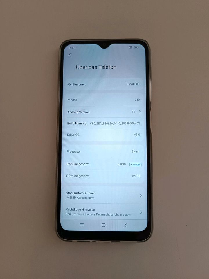 Smartphone Oscal C80 Android wie neu 8GB+128GB 90Hz 5180mAh Akku in Dresden