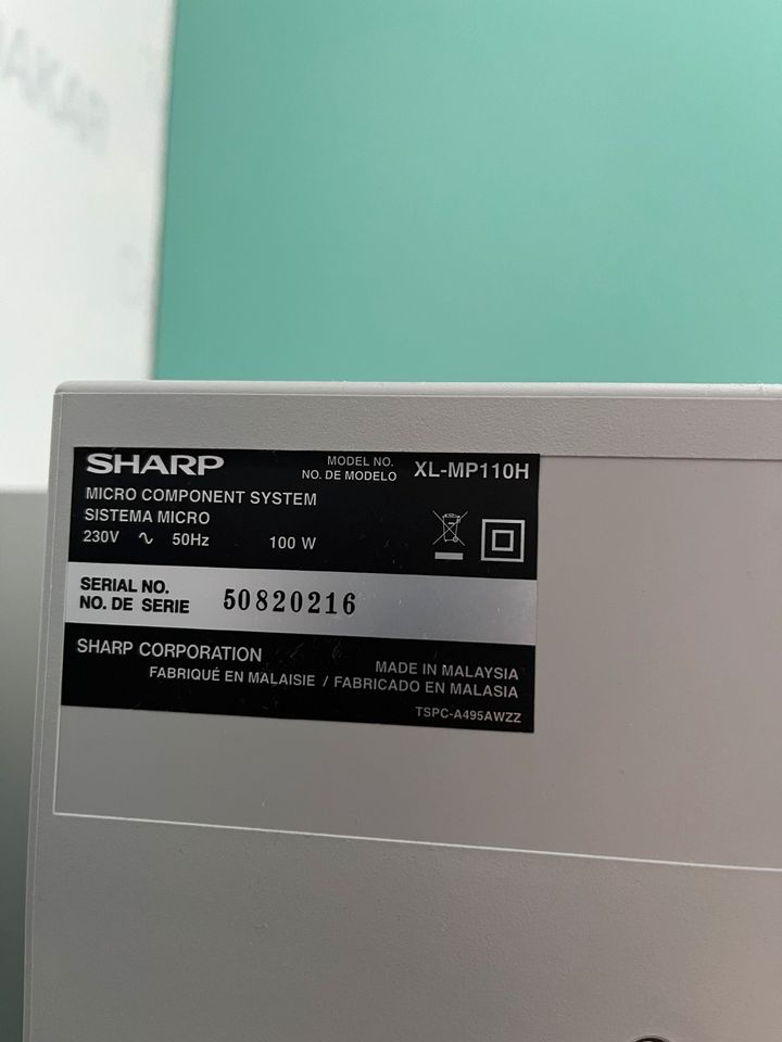 Sharp Stereoanlage XL-MP 110H in Hennef (Sieg)