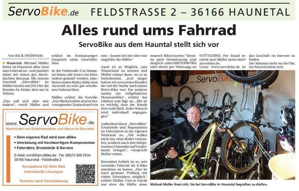 gebr. eBikes & Fahrräder, Motoren & Akkus, Wartung & Teile in Haunetal