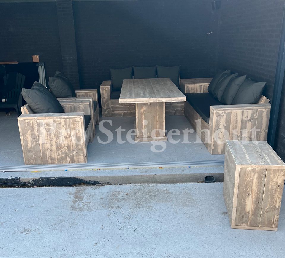 Holz Loungeset Lounge Ecksofa Sofa Gartenmöbel Gartenset in Bocholt