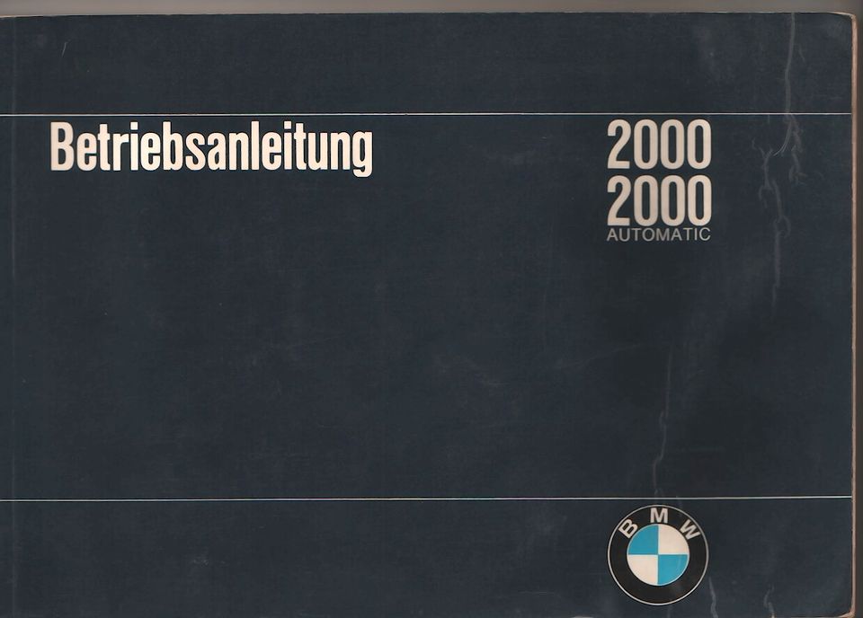 Betriebsanleitung BMW 2000/2000 Automatic in Brevörde