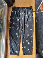 Luftige Carotthose Schwarz Cropped mango blumen Hamburg-Mitte - Hamburg St. Pauli Vorschau