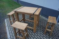 B&B Stehtisch und Barhocker # 120x80 cm # Teak Altholz # Massiv-M Hessen - Alsfeld Vorschau