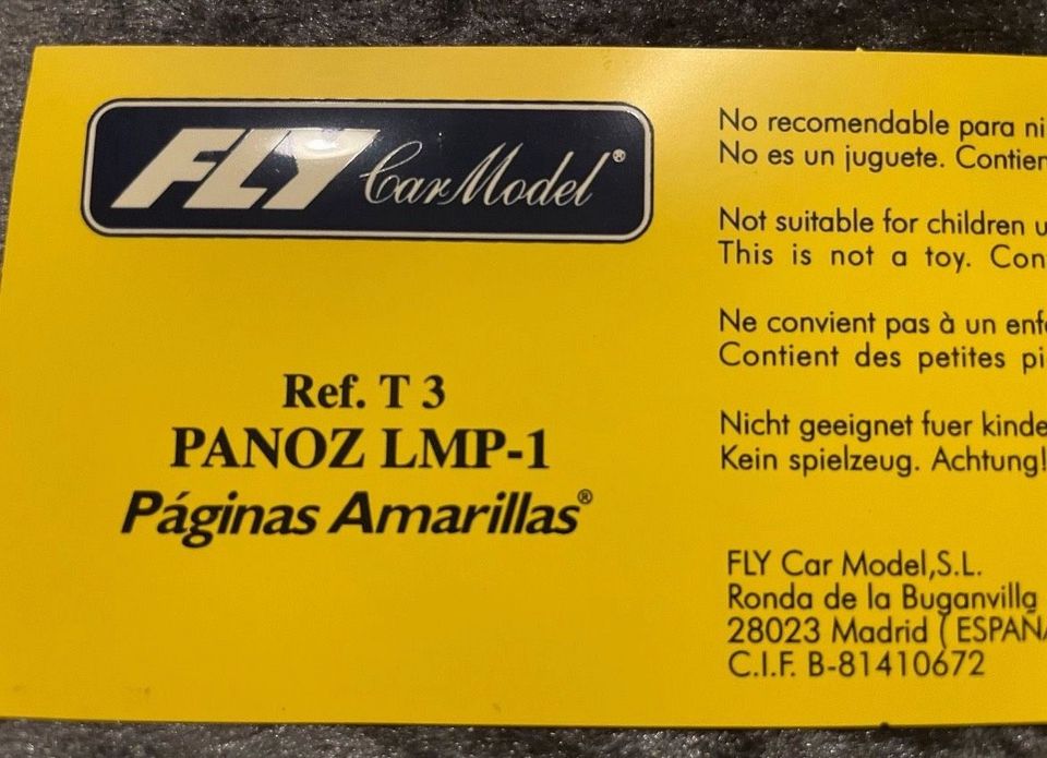 Fly Slotcar 1:32 in OVP - Panoz LMP-1 - Ref. T3 - Carrera SCX in Groß-Umstadt