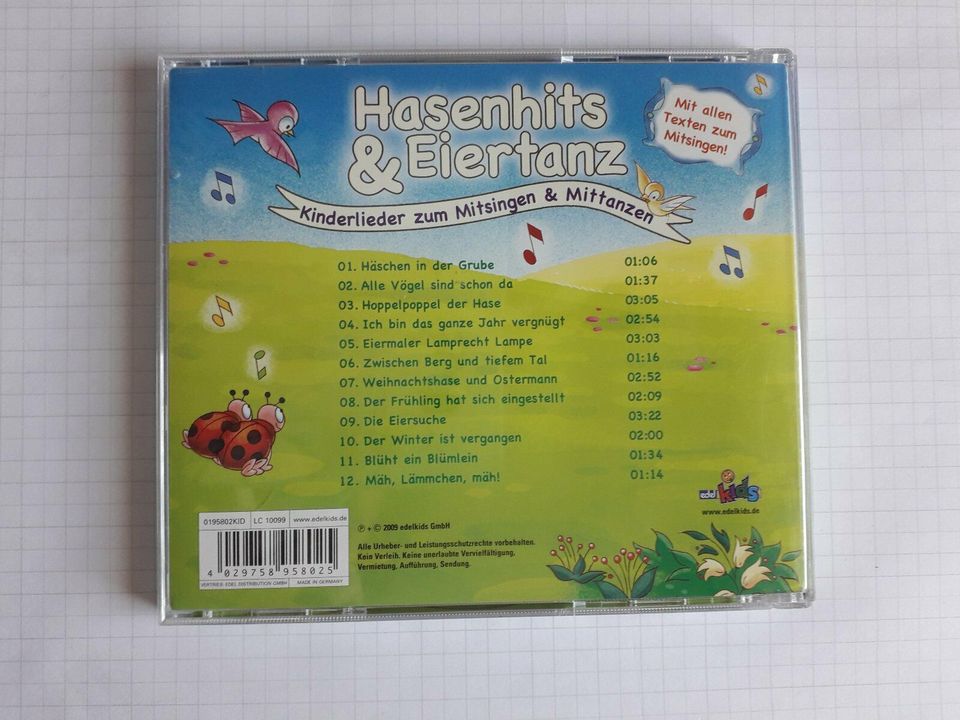 CD "Hasenhits & Eiertanz", Kinderlieder zum Mitsingen in Ebersbach bei Großenhain