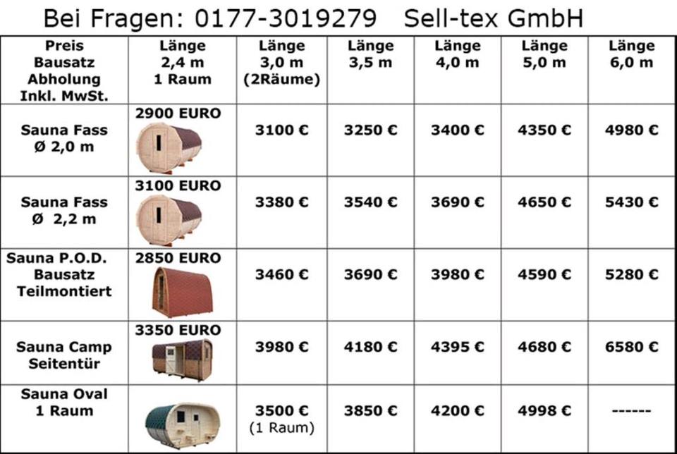 SAUNA Thermoholz 300 cm mit Terrasse Gartensauna Banja in Hüllhorst