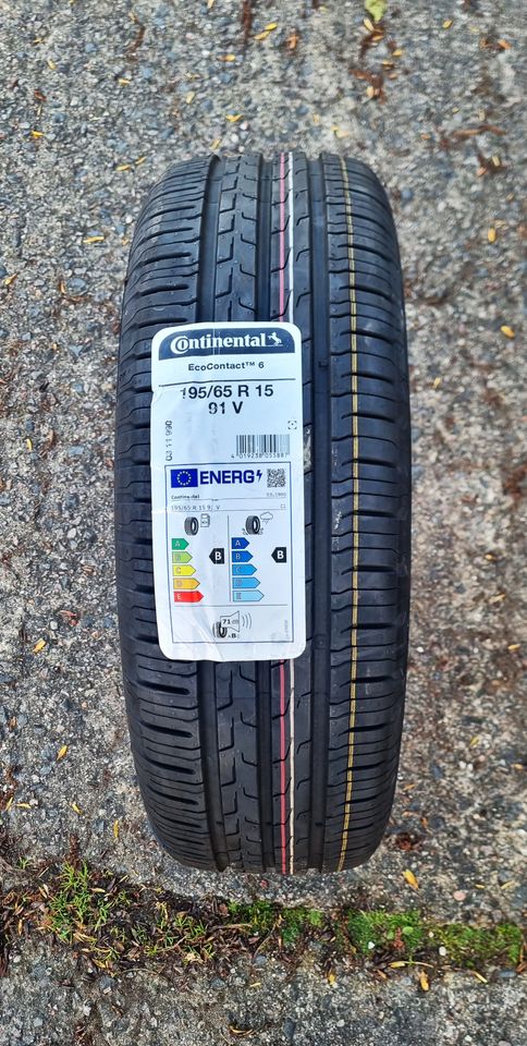 195/65 R15 91V CONTINENTAL EcoContact 6 Sommerreifen NEU in Rostock