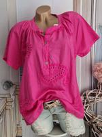 Baumwolle Tunika Bluse 36 38 40 Italy Mode NEU Lochmuster pink Nordrhein-Westfalen - Mönchengladbach Vorschau