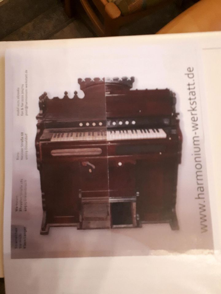 Harmonium generalüberholt Jacob Estey Brattleere 1888 Sitzbank in Bad Bergzabern