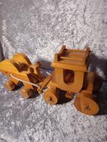 Postkutsche 2 Pferde Gespann DDR Massivholz Ostalgie Holz Berlin - Wilmersdorf Vorschau
