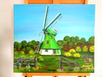 Acrybild Handgemalt Windmühle 50x60 Wandbild Bild Leinwand NEU Nordrhein-Westfalen - Stolberg (Rhld) Vorschau