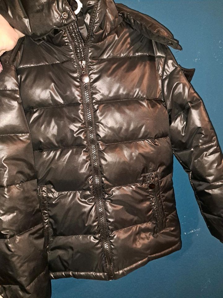 Jacke Daunenjacke Ski Schnee hip glänzend schwarz in Leipzig