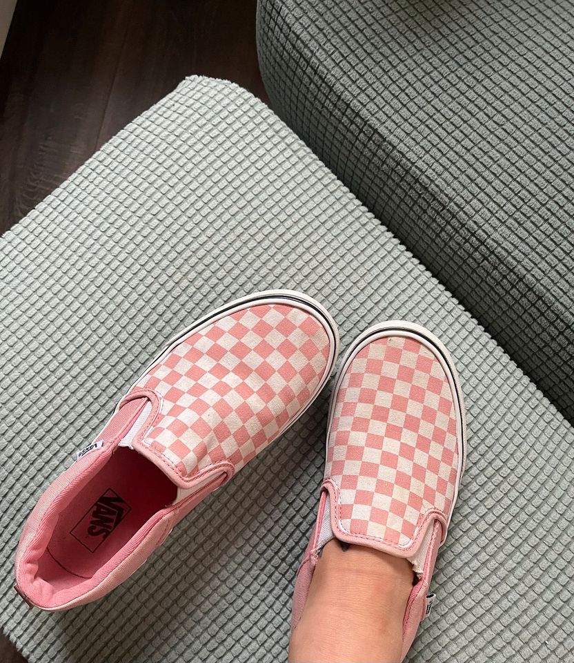 Vans Slip on sneaker turnschuhe kariert Karo rosa pink weiß in Fürth