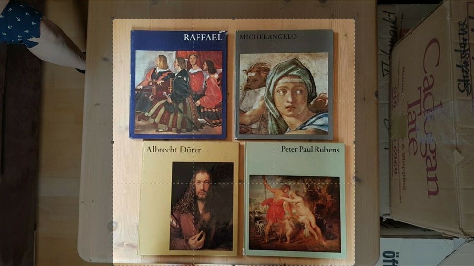 4 Kunstbände - Dürer, Michelangelo, Rubens und Raffael in Wörth a. Main