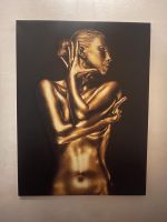 Bild Frau gold auf schwarz 110 x 120 cm München - Trudering-Riem Vorschau