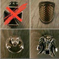 Ring Biker Tiger Widder Römer Schild Silber Metall Nordrhein-Westfalen - Ratingen Vorschau