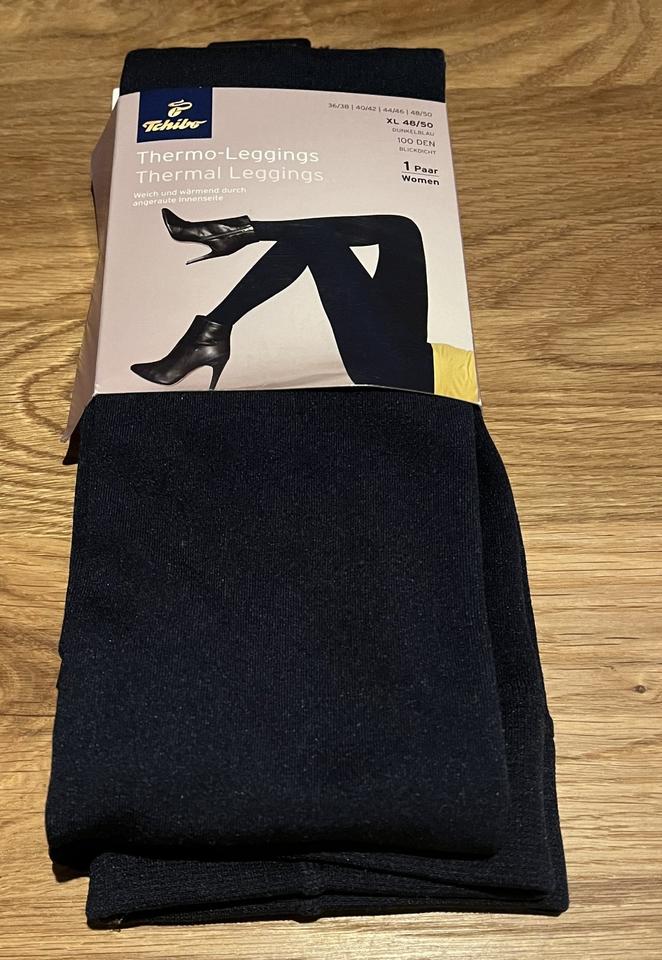 Tchibo Thermo-Leggins, Gr. XL 48/50, dunkelblau, 100 DEN, OVP in Potsdam