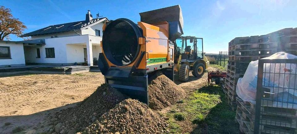 Trommel-Siebanlage Mieten, Siebarbeiten, Boden sieben in Groß Kreutz