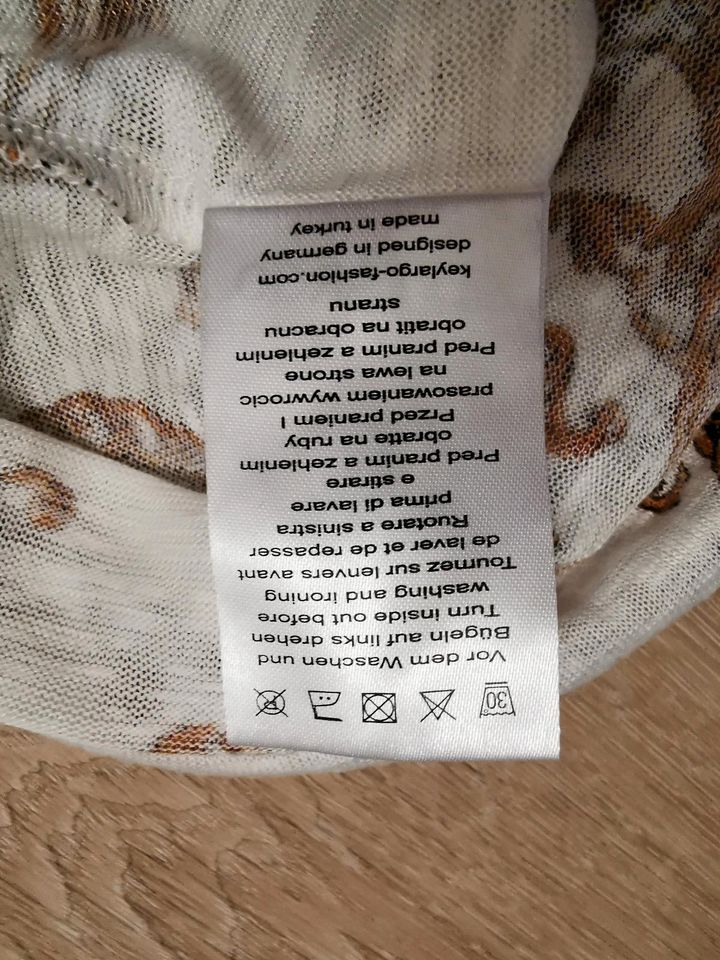 Key Largo dünner Pullover Shirt weiß creme braun Gr.S in Forchheim