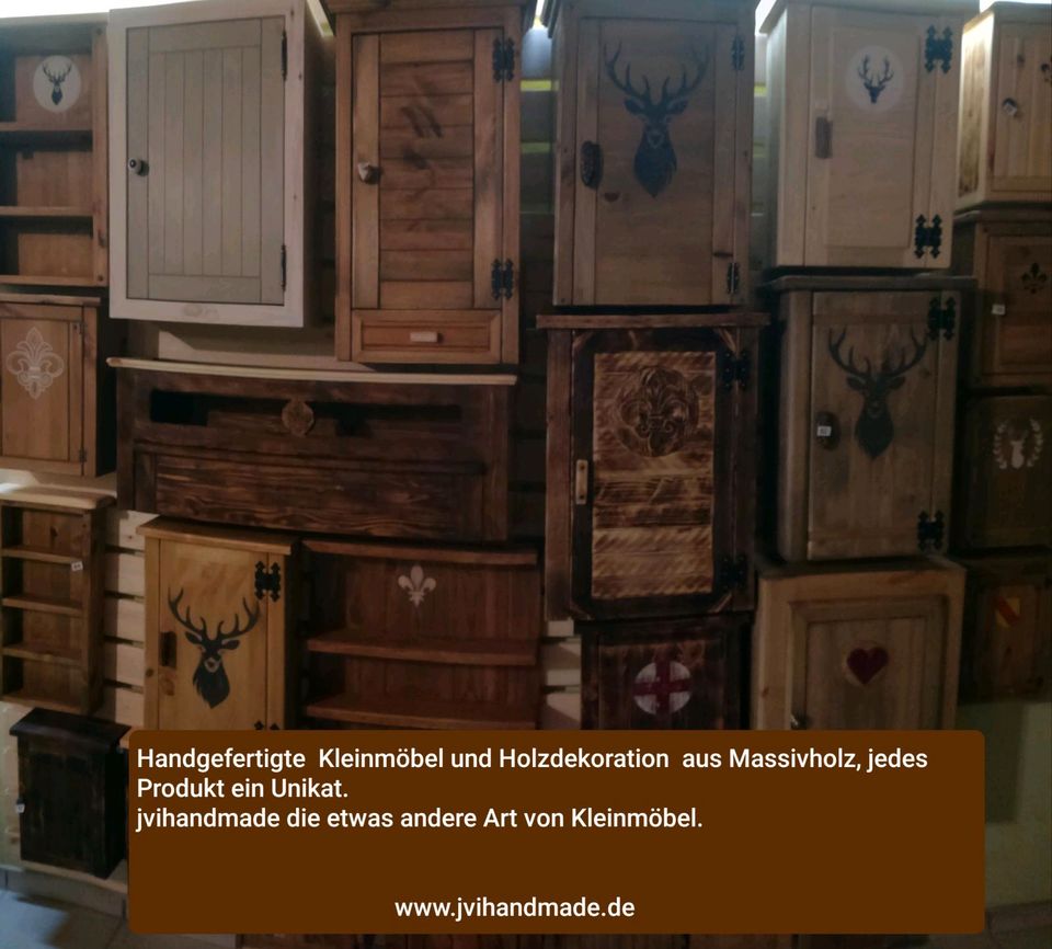 Möbel,Dekoration, Handarbeit, Holz, Schlüsselbrett, Hirschmotiv in Hohberg