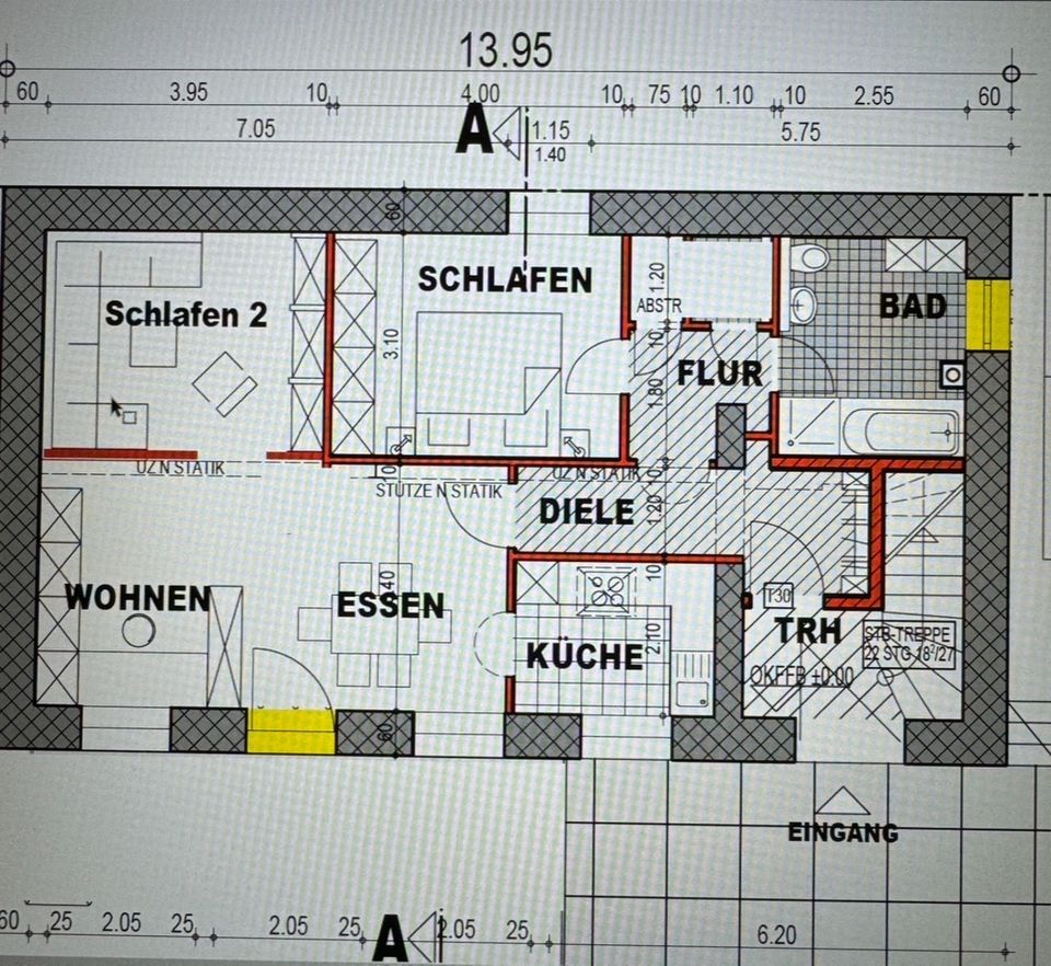 Kernsaniertes KFW 3 Parteien Haus in OTW-Fürth EG in Ottweiler