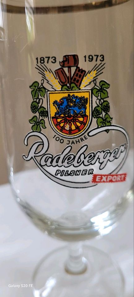 100 Jahre Radeberger Pilsner Gläser in Dresden