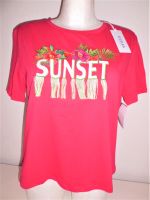 GUESS Gr.M Damen T-Shirt Print mit Fransen 100% Baumwolle pink Sachsen - Groitzsch Vorschau