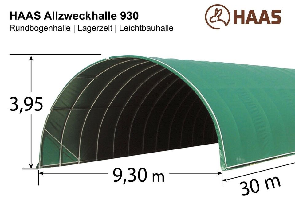 HAAS Allzweckhalle 9,3x30 m – Rundbogenhalle,Lagerzelt,Unterstand in Nümbrecht