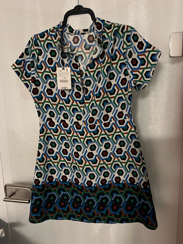 Zara Bluse Kleid Tunika bunt Gr. L Neu in Rheine