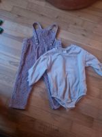 Next Set Latzhose mit Punkten & Sweatshirt Body rosa beige Gr 92 Hamburg-Nord - Hamburg Winterhude Vorschau