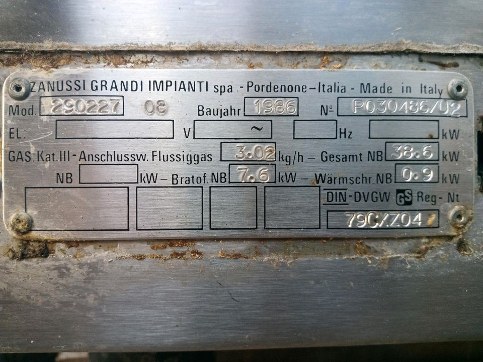 Zanussi Gastro Gasherd in Sülzfeld