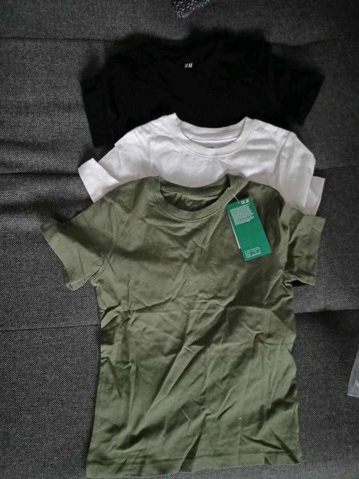 3 Kurzarm Shirts 110/116 h&m set in Heilbronn