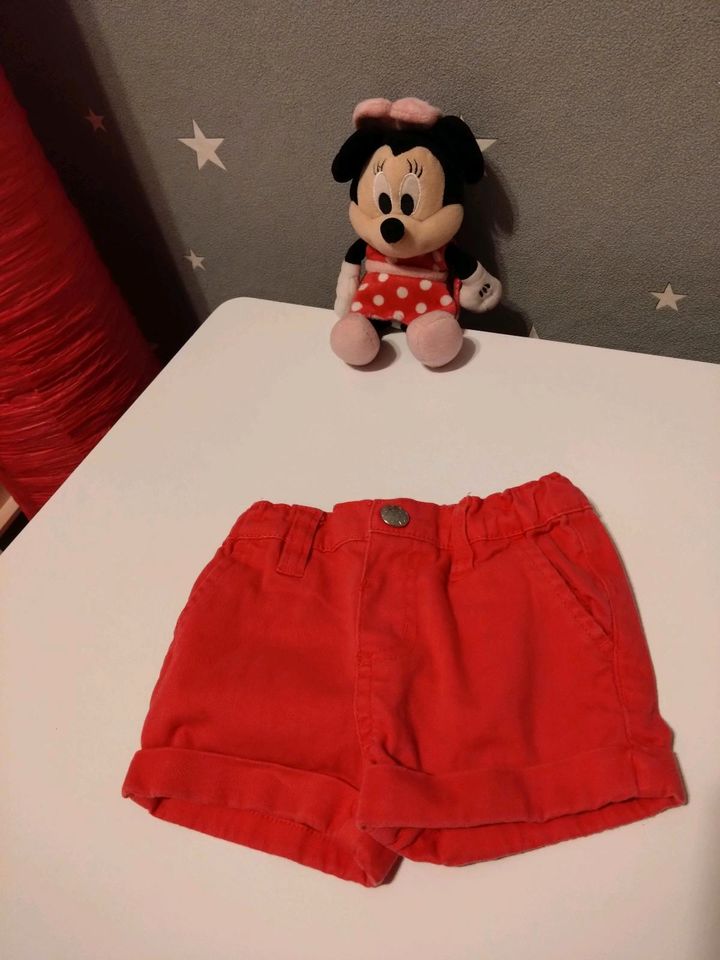 ❤️ süße S.Oliver Jeans Shorts Mädchen 86 92 kurze Hose pink rot in Oberlungwitz