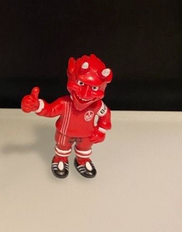 1.FCK Fanartikel Glas Deutscher Meister 1990/Schleich Teufel in Ellerstadt