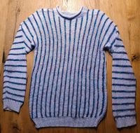 Handgestrickter Pullover lila mit Streifen Größe ca. 134 Bayern - Kösching Vorschau