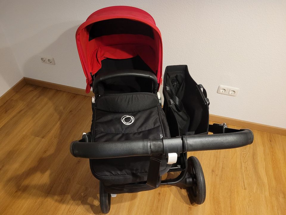 Bugaboo Donkey 3 Twin Red/FULL Black Zwillings-/Geschwisterwagen in Neustadt